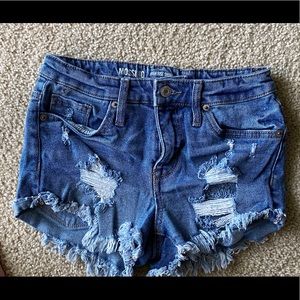 Ripped Jean Shorts